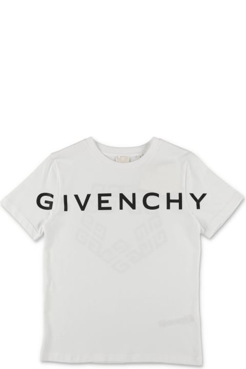 Givenchyのボーイズ Givenchy Givenchy T-shirt Nera In Jersey Di Cotone Bambino