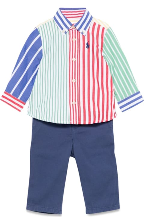 Polo Ralph Lauren Bodysuits & Sets for Baby Girls Polo Ralph Lauren Lsfnshtptset-setspantset