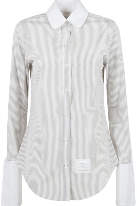 Thom Browne for Women Thom Browne University Stripe Round Collar Shirt