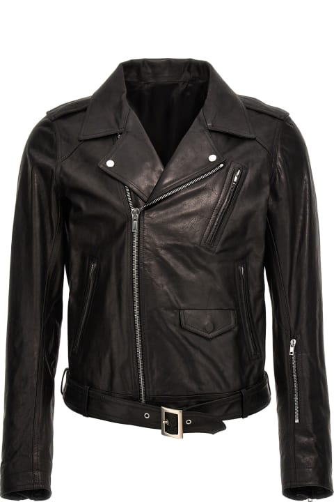 Rick Owens Coats & Jackets for Men Rick Owens Leather Biker Jacket