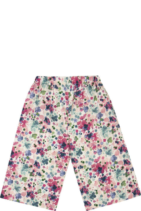 Il Gufo Bottoms for Girls Il Gufo Capri Trousers With Flower Print