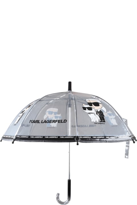 Karl Lagerfeld Kids Accessories & Gifts for Boys Karl Lagerfeld Kids Transparent Umbrella For Kids With Logo