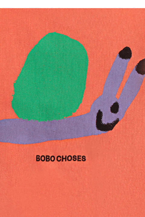 Homeware Bobo Choses Red Sweatshirt For Kids With Snail Print