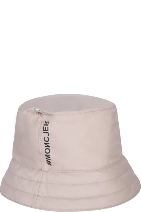 Hats for Women Moncler Grenoble Logo Printed Bucket Hat