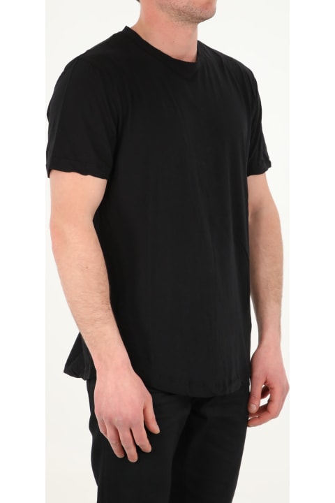 James Perse Topwear for Men James Perse Black Cotton T-shirt