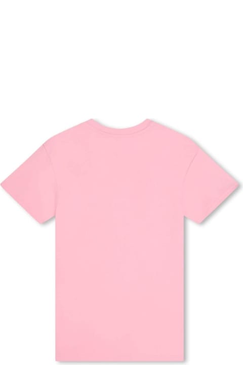 Dresses for Girls Stella McCartney Kids Pink Short Sleeve Dress With Bag Print In Cotton Girl