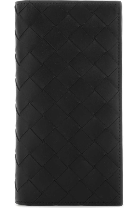 メンズ Bottega Venetaのアクセサリー Bottega Veneta Black Leather Wallet