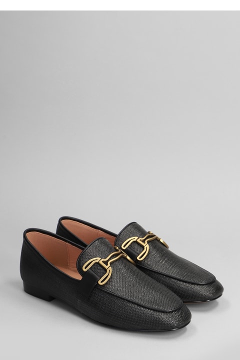 Bibi Lou Flat Shoes for Women Bibi Lou Vela Slipper Loafers In Black Raffia