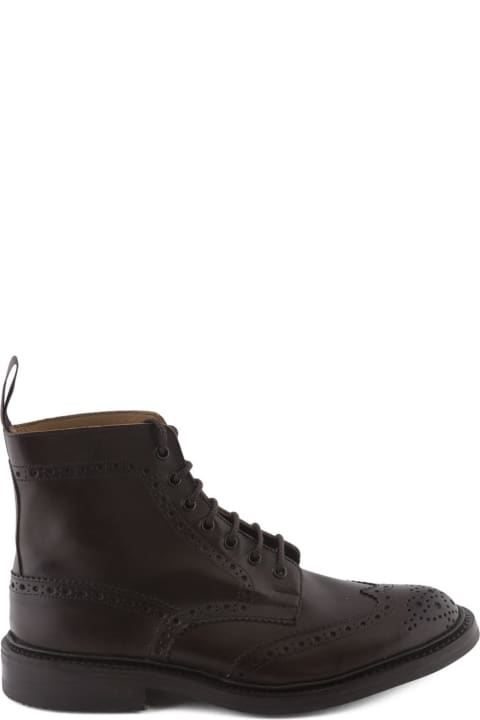 Boots for Men Tricker's Stow Espresso Burnished Calf Derby Boot
