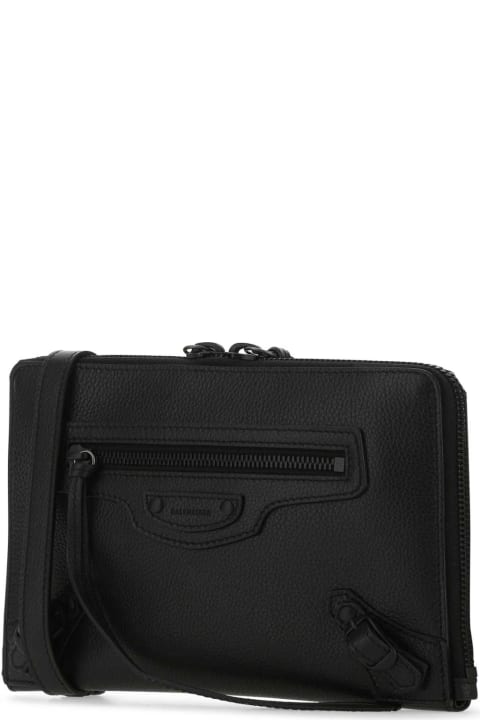 Balenciaga Bags for Women Balenciaga Black Leather Neo Classic S Pouch