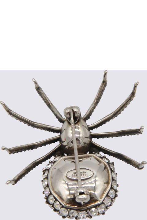 Brooches for Men Alexander McQueen Silver Tone Metal Brooches