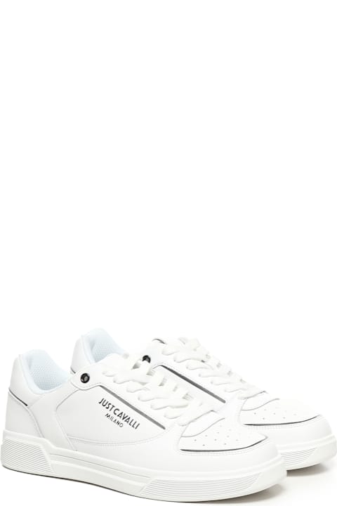 Just Cavalli Sneakers for Men Just Cavalli Leather Logo Sneaker