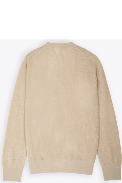 Sweaters for Men Piacenza Cashmere Cardigan Beige linen blend cardigan