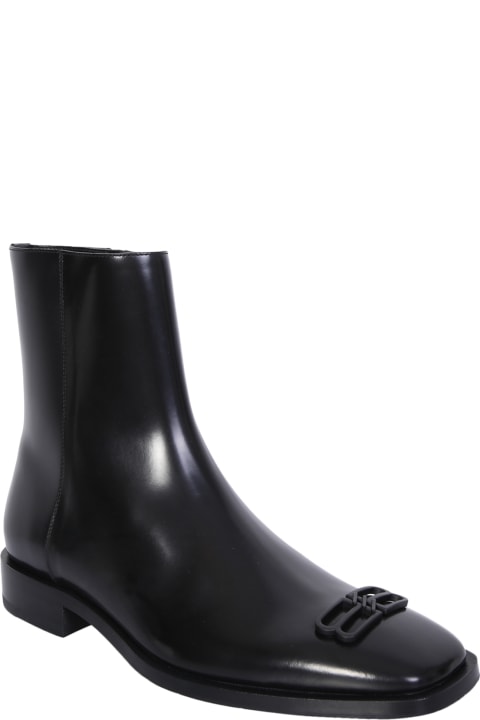 Boots for Men Balenciaga Rim Leather Ankle Boots