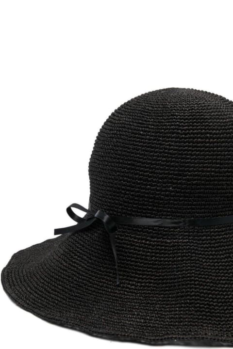 ウィメンズ Totêmeの帽子 Totême Knot-tie Detail Straw Hat