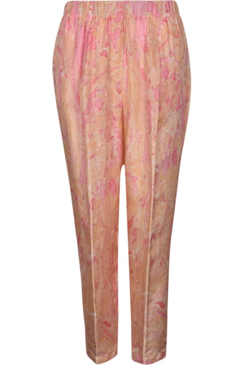 Forte_Forte Pants & Shorts for Women Forte_Forte Ribbed Waist Printed Trousers