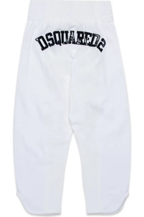Dsquared2 Bottoms for Girls Dsquared2 White Pants With Print