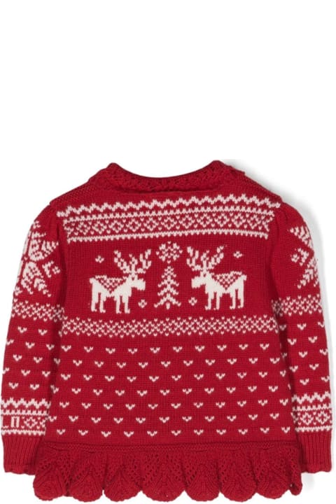 Topwear for Baby Girls Polo Ralph Lauren Reindeer Sweater Cardigan