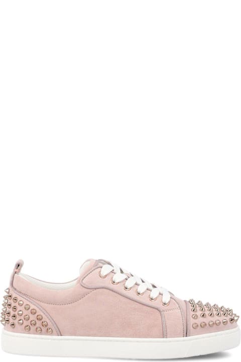 Christian Louboutin Shoes for Women Christian Louboutin Stud Detailed Lace-up Sneakers