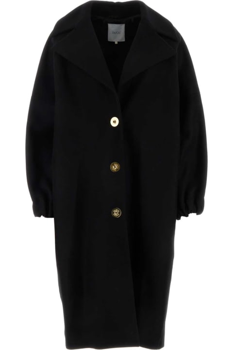 Patou Coats & Jackets for Women Patou Black Wool Blend Coat