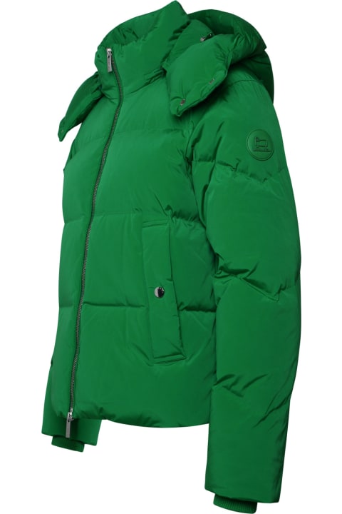 Woolrich Coats & Jackets for Women Woolrich Alsea Green Nylon Down Jacket