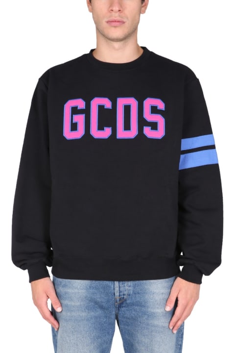 GCDS Fleeces & Tracksuits for Men GCDS Logo Embroidered Cotton Sweatshirt