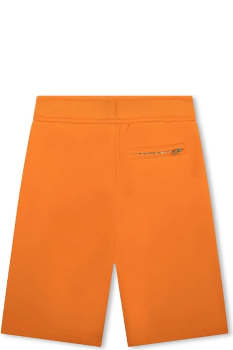 Lanvin for Kids Lanvin Orange Shorts With Logo And "curb" Motif