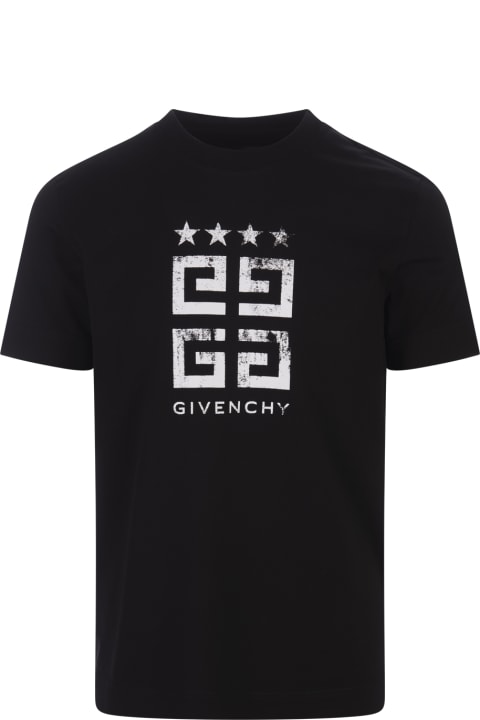 Givenchy Clothing for Men Givenchy 4g Stars Slim T-shirt In Black Cotton