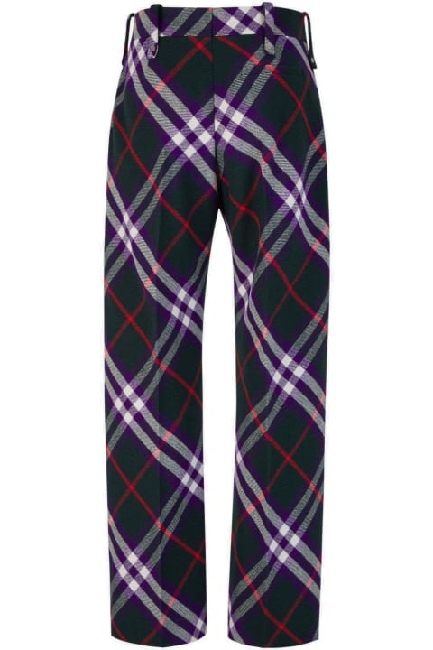 Burberry Pants for Men Burberry Plaid-check Straight-leg Trousers