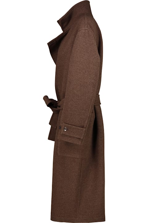 Lemaire معاطف وجواكت لـ السيدات Lemaire Wrap Coat With Contrast Stitch