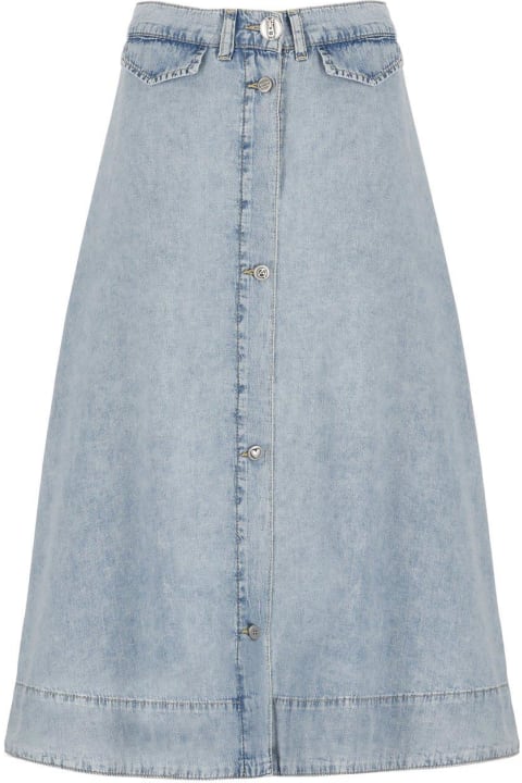 Skirts for Women M05CH1N0 Jeans Jeans Button-up A-line Denim Skirt