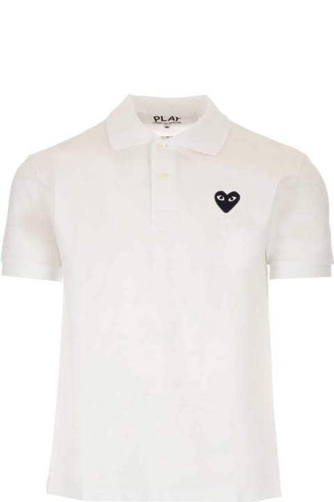 Comme des Garçons Play Topwear for Women Comme des Garçons Play Heart Logo Patch Polo Shirt