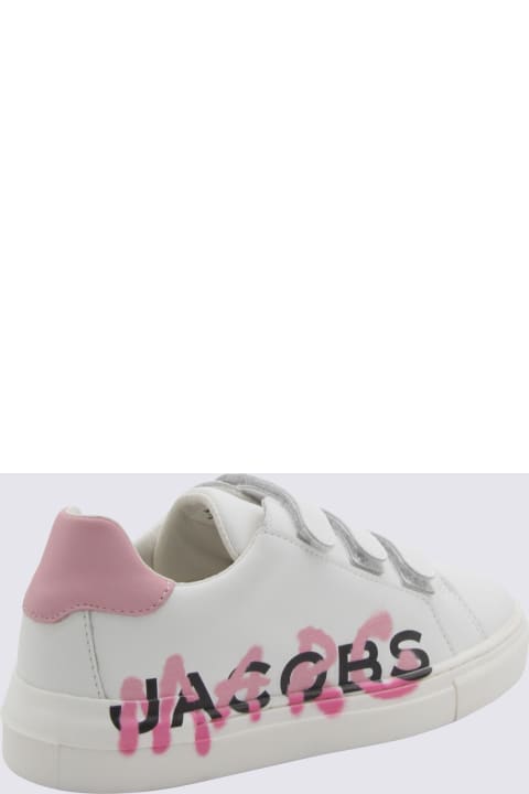 Marc Jacobs Kids Marc Jacobs White And Pink Sneakers