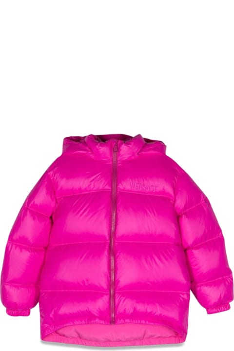 Coats & Jackets for Girls Versace Down Jacket With Logo