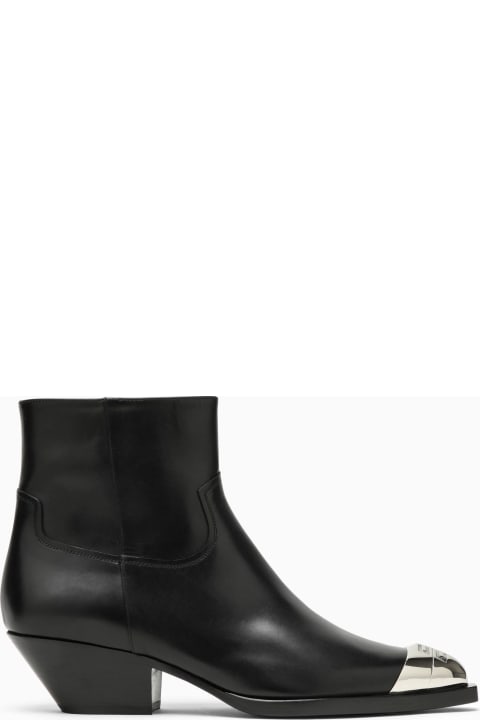 Black Leather Western Boot