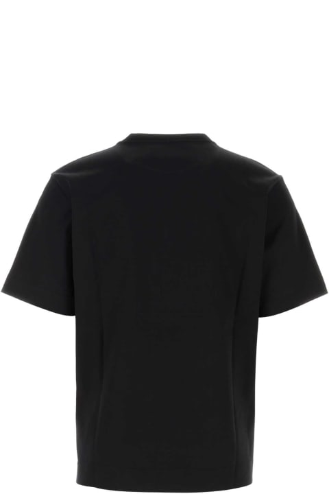 Fendi Topwear for Men Fendi Black Cotton T-shirt