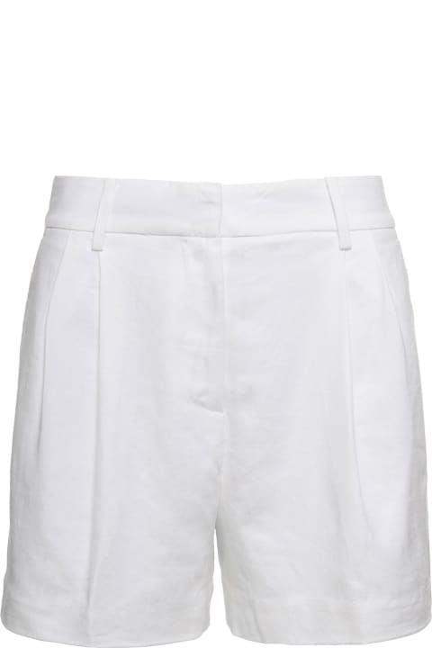 MICHAEL Michael Kors Pants & Shorts for Women MICHAEL Michael Kors Bermuda Shorts With Concealed Fastening In Linen Blend