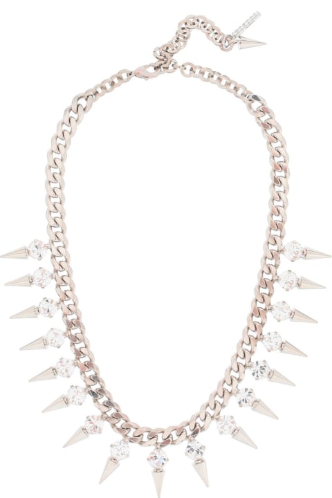 Necklaces for Women Alessandra Rich Choker With Crystals And Spikes