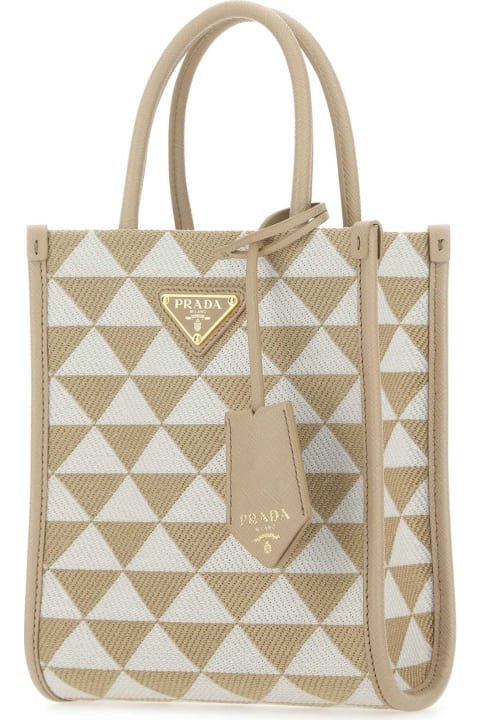 Bags for Women Prada Embroidered Fabric Micro Symbole Handbag