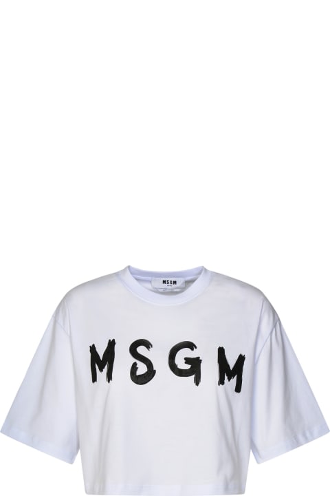 Fashion for Women MSGM White Cotton T-shirt MSGM