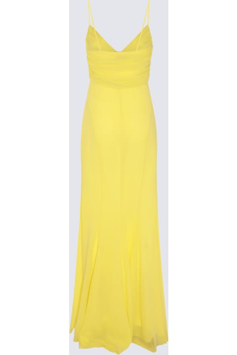 Fashion for Women Blumarine Yellow Silk Maxi Dress