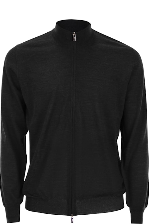 Homeware Fedeli Favonio - Virgin Wool Sweater With Full Zipper