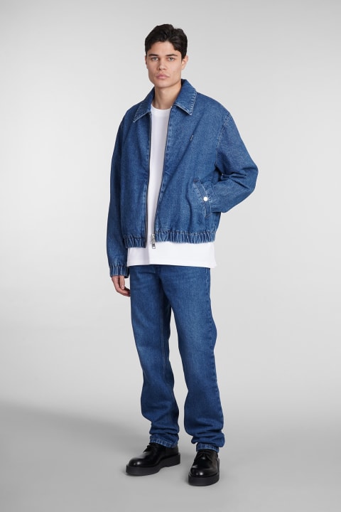 Ami Alexandre Mattiussi Coats & Jackets for Men Ami Alexandre Mattiussi Denim Jackets In Blue Cotton