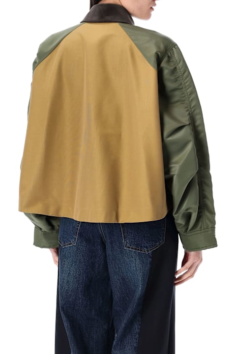 Sacai Coats & Jackets for Women Sacai Grossgrain Nylon Twill Blouson