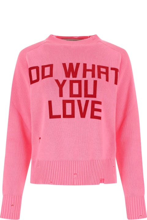 Golden Goose Sweaters for Women Golden Goose Pink Cotton Sweater