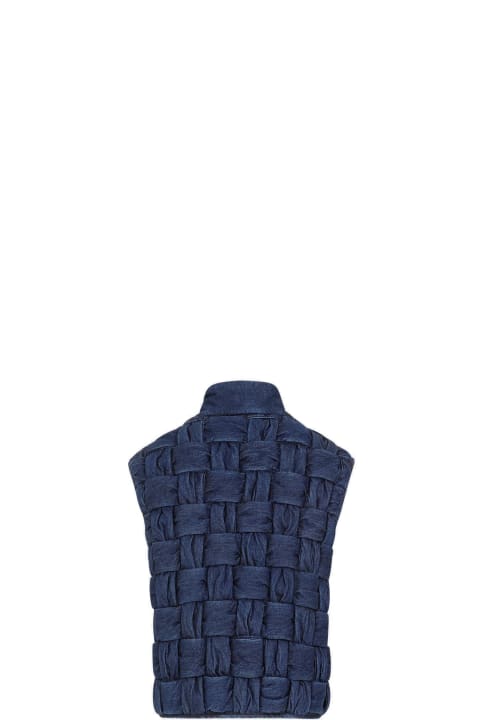 Bottega Veneta Coats & Jackets for Men Bottega Veneta Intrecciato Denim Gilet