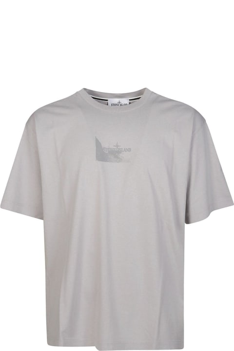Stone Island Topwear for Men Stone Island Logo Printed Crewneck T-shirt