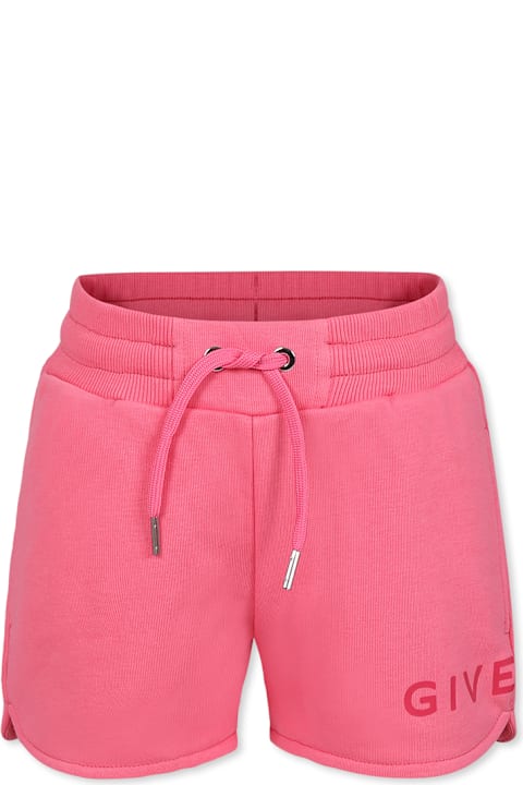 Homeware Givenchy Pink Shorts For Girl With Logo
