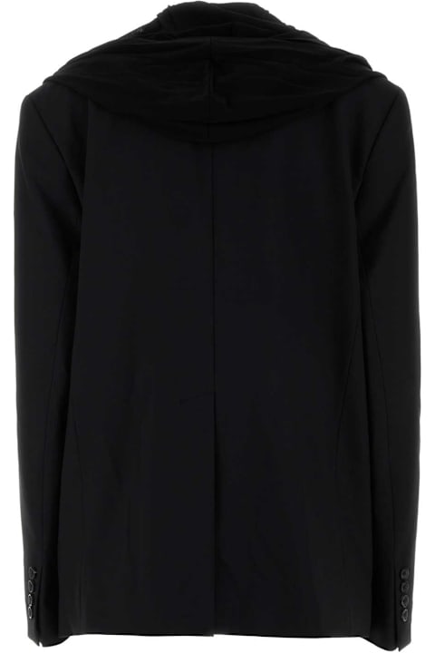 Y/Project معاطف وجواكت لـ السيدات Y/Project Black Stretch Twill Oversize Blazer