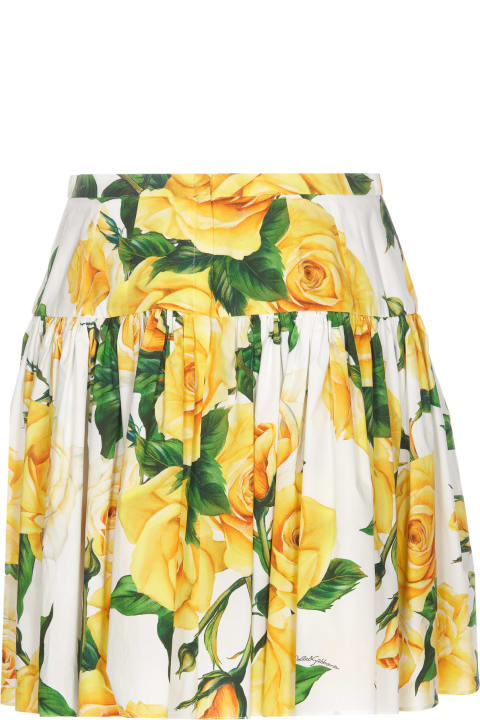 ウィメンズ新着アイテム Dolce & Gabbana Floral Printed Mini Skirt